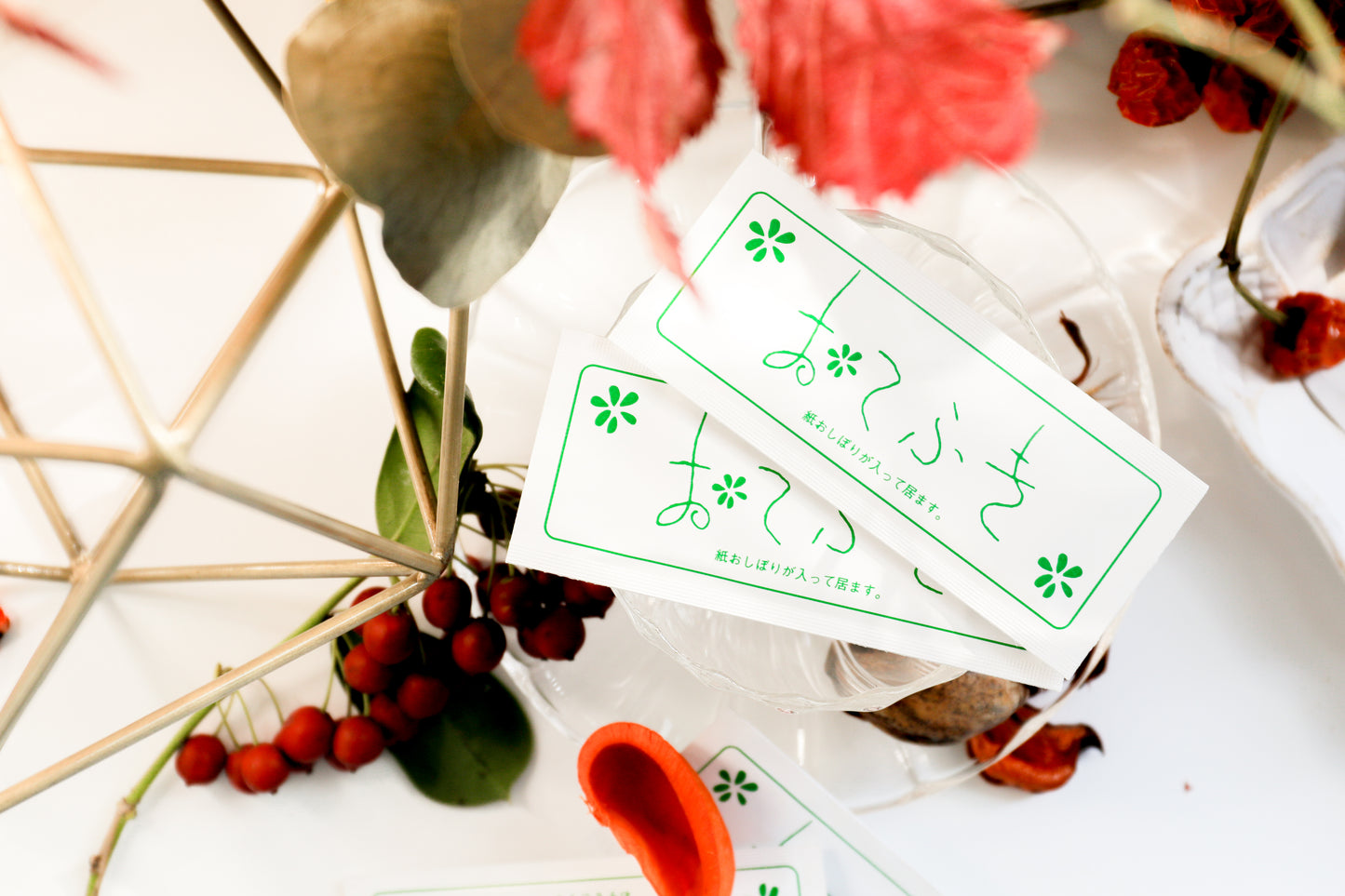 紙おてふき 細型 トップコート紙