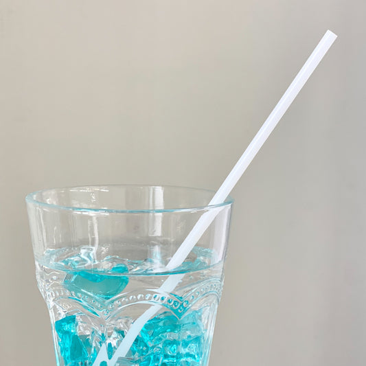 ストロー 4mm×18cm 白無地 袋入り