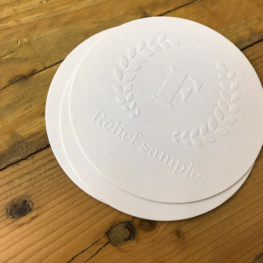 浮出し加工コースター